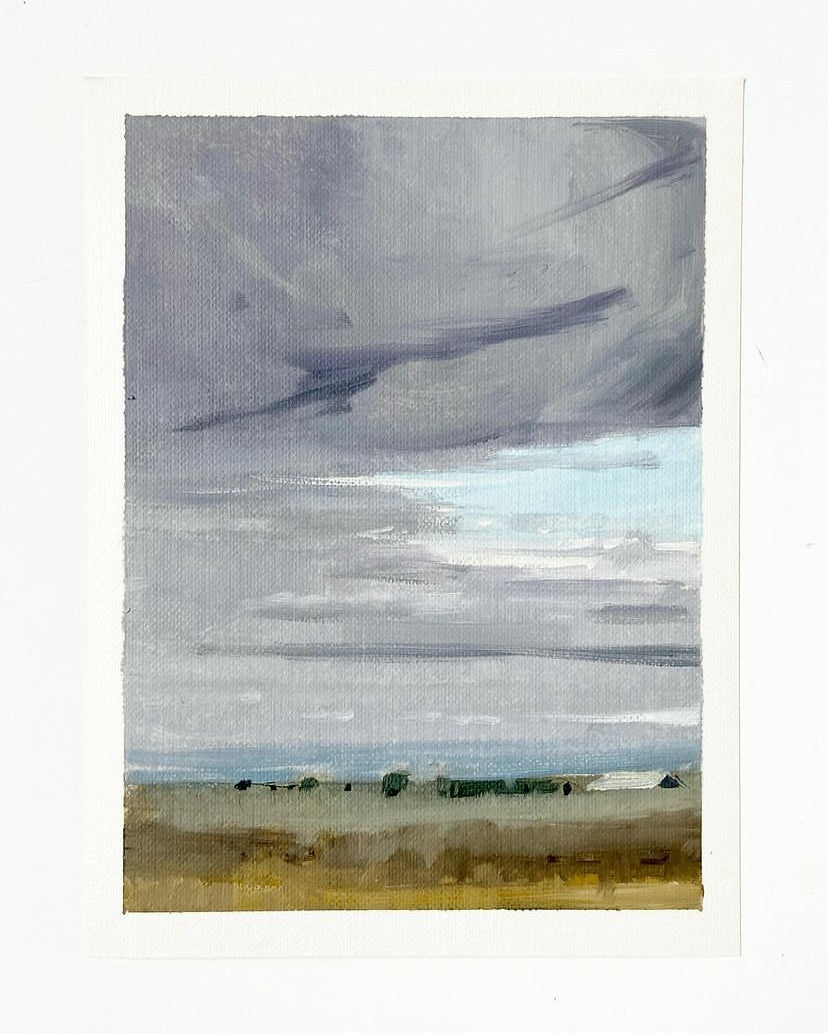 White Barn • oil on canvas paper 4x5.5"