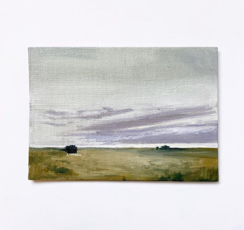 Near and Far • oil on linen panel 5x7”