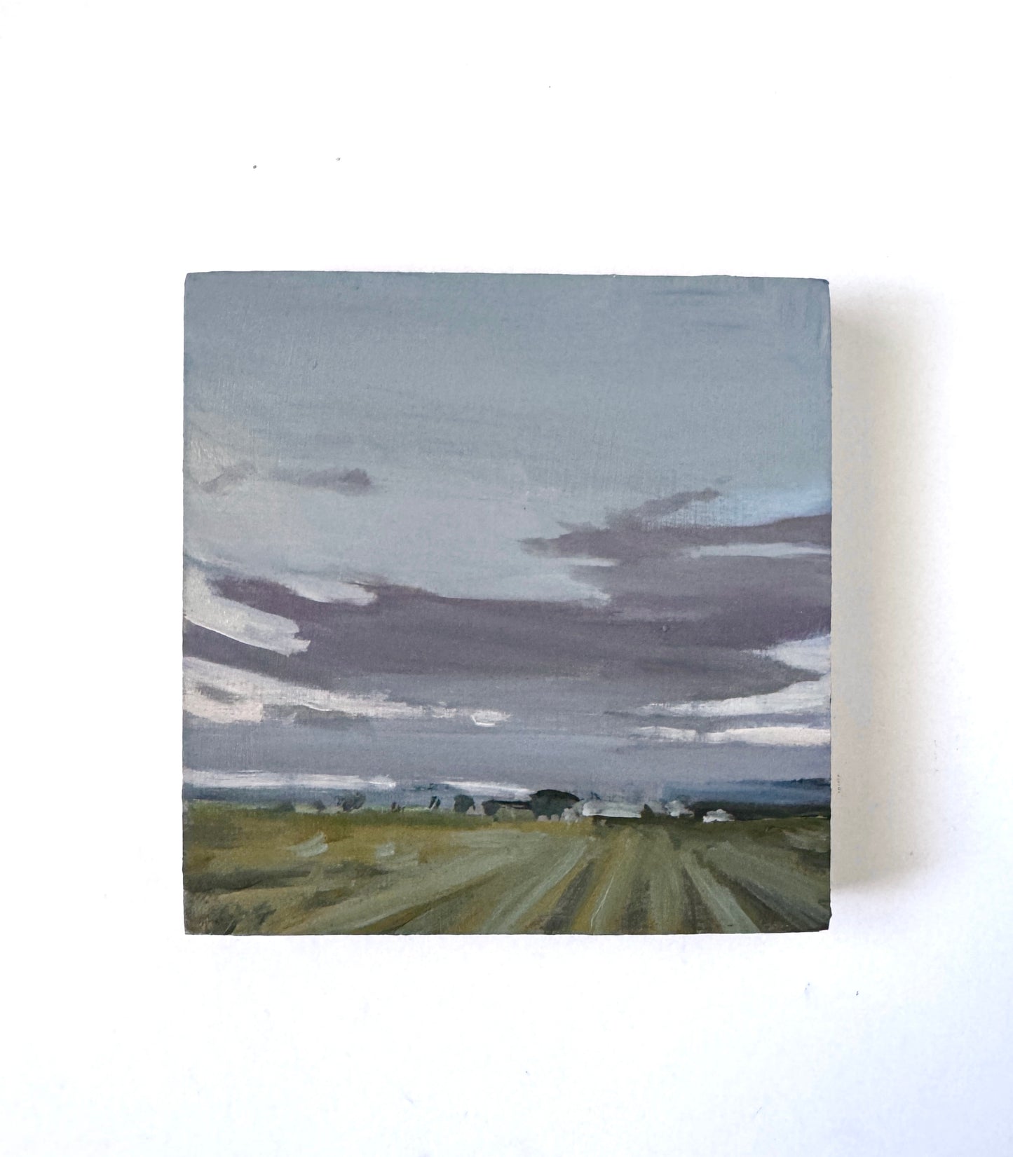 Winter Field • oil on wood 4x4"