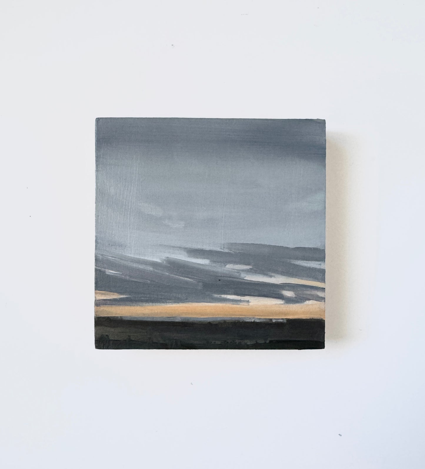 Orange Stripe • oil on wood 4x4"