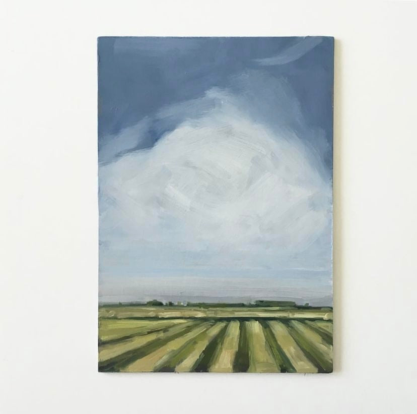 Drying Hay • Oil on flat panel 10x5.5”