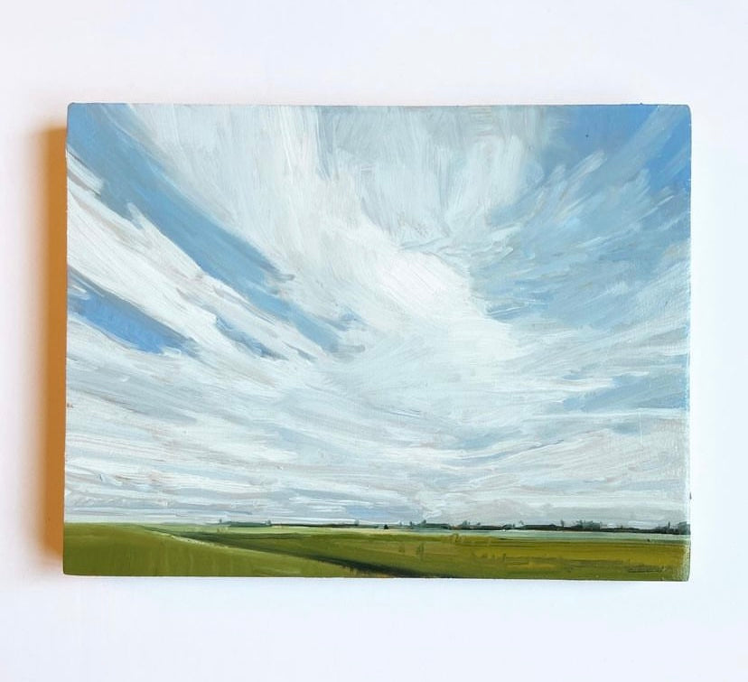 Swale + Sky • original oil on panel 6x8x.75”