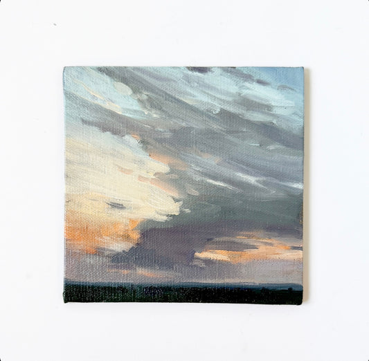 Full Sky • original oil on linen panel 5x5”