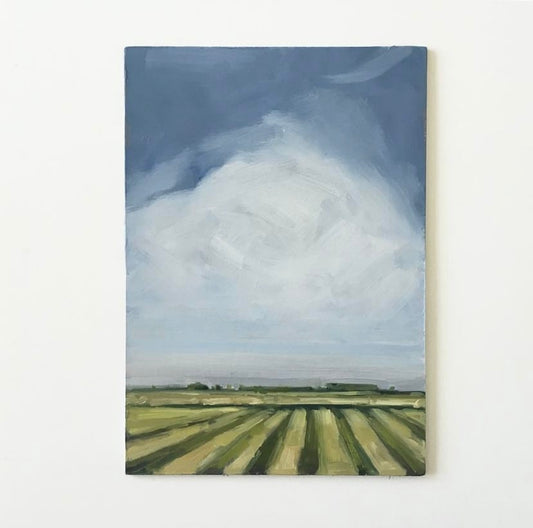 Drying Hay • Oil on flat panel 10x5.5”