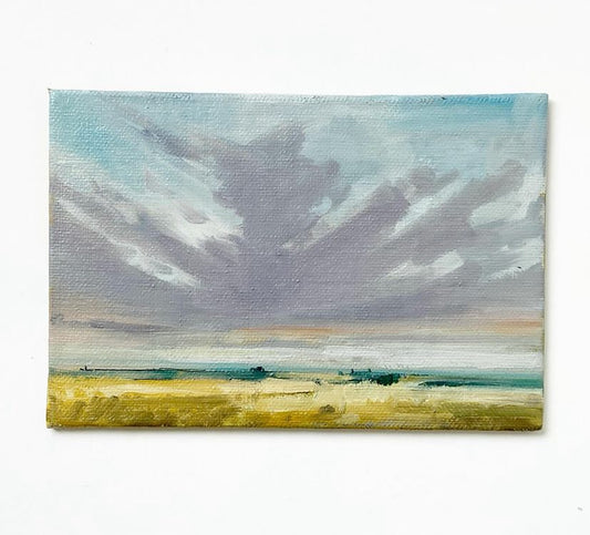 Dry Hay • oil on linen panel 4x6"