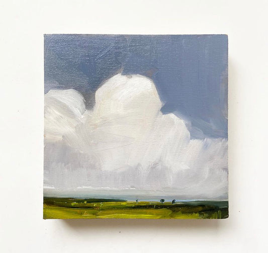 Cloud Bank • oil on wood 4x4"