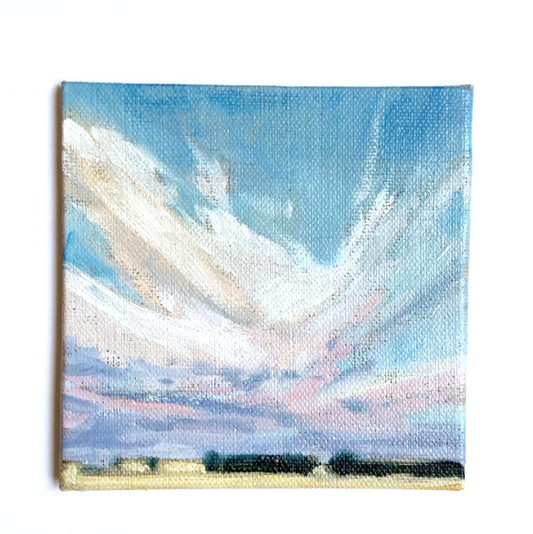 Here and There • oil on linen panel 4x4"